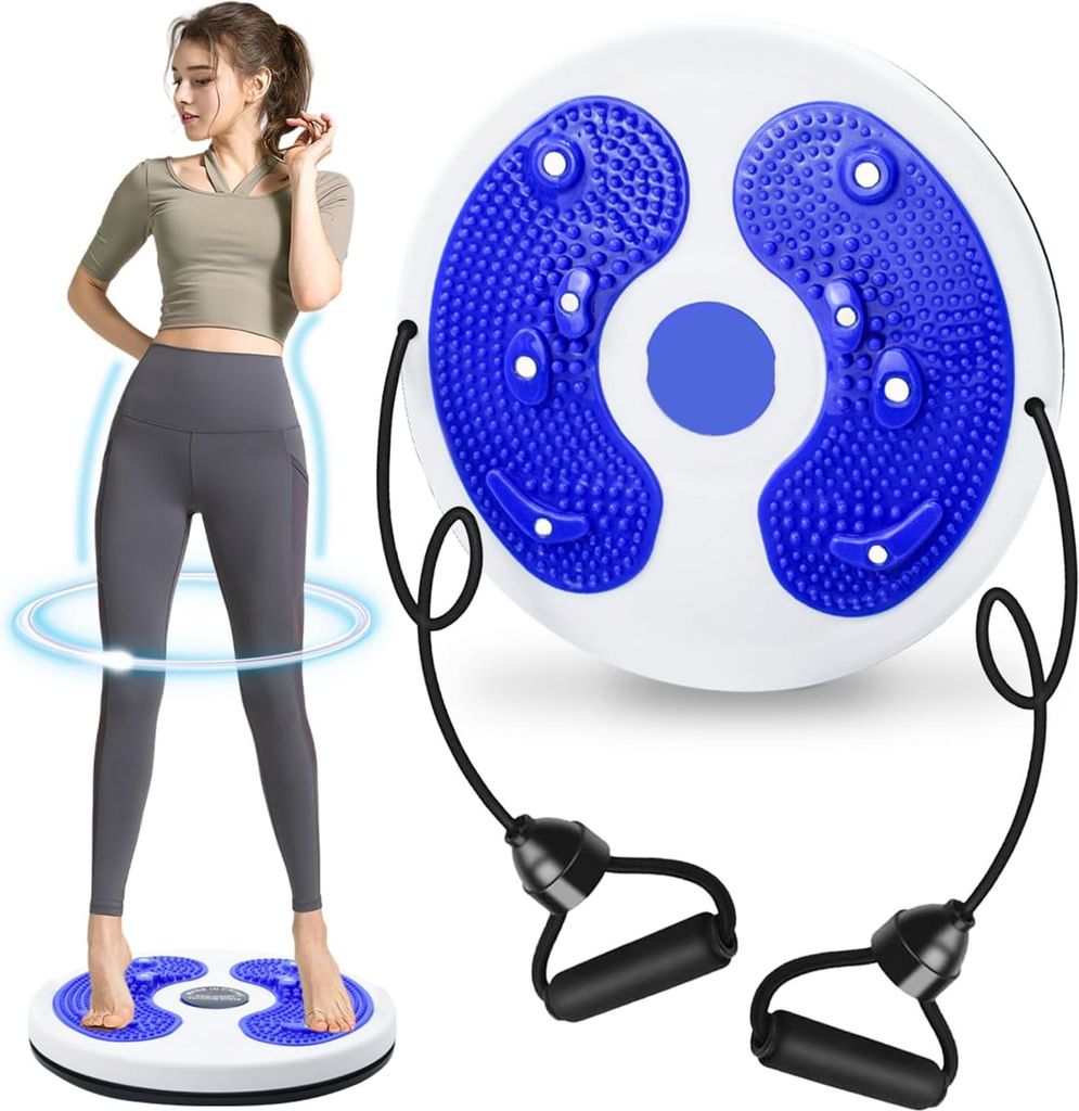 Twist Waist Disc Board mit Kordelzug,Taillenabnehmendes Multifunktions-Magnet-Balance-Board-Pedal,Widerstandsb?nder Massage-Fu?sohle Heimfitnessger?te