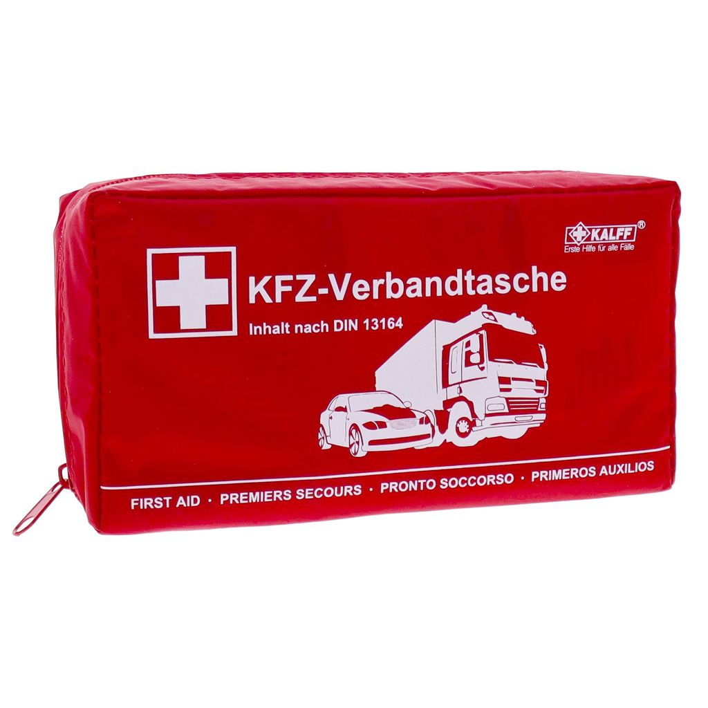 KALFF KFZ-Verbandtasche Kompakt, Inhalt DIN 13164, schwarz