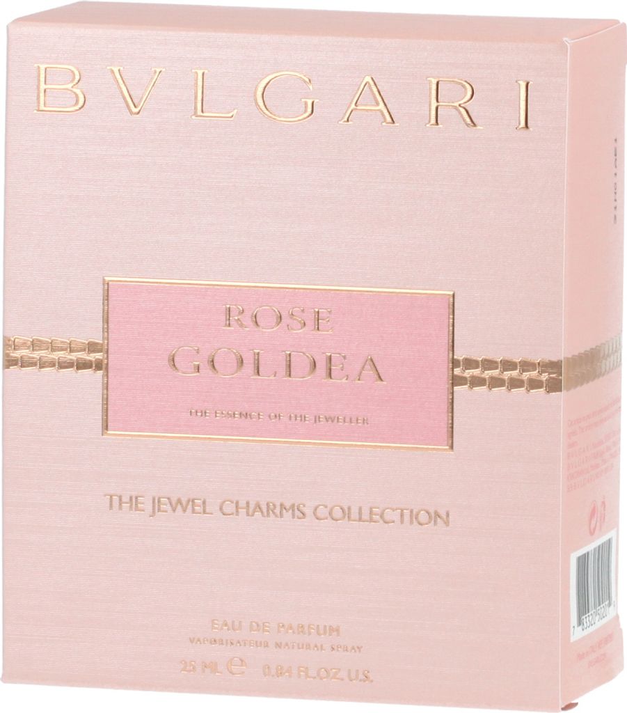 A pink box of Bvlgari Rose Goldea Eau de Parfum.