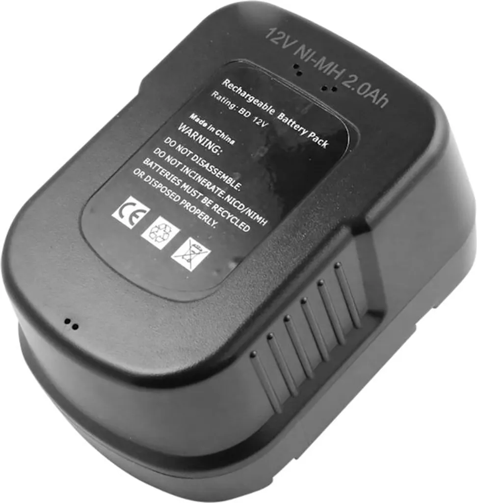 Batterie Avizar pour Black & Decker HP122K A12 Ni-MH 12V 2000mAh Noire