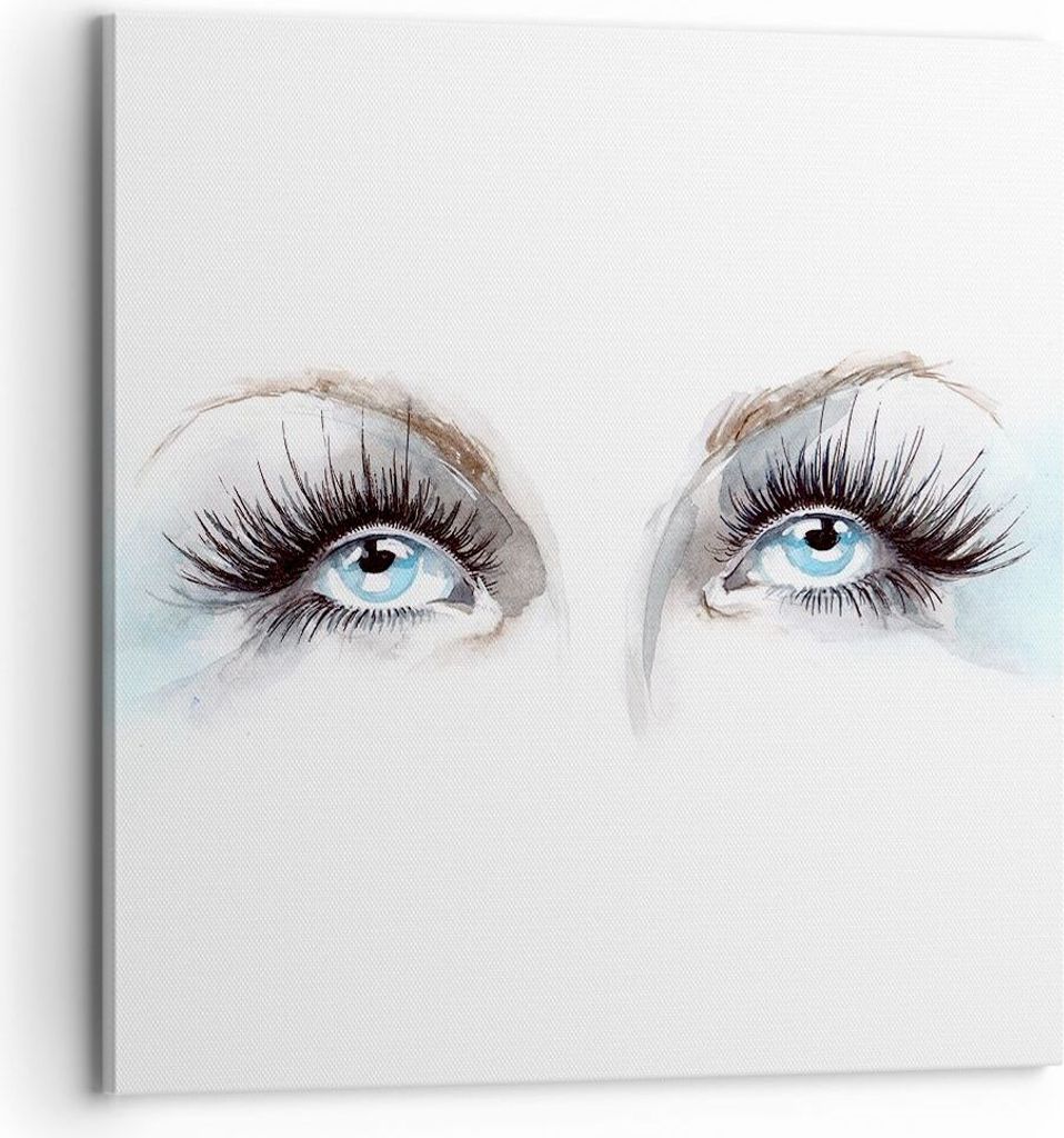 Bild auf Leinwand - Leinwandbild - Mädchen Fantasie Augapfel menschliches - 70x70cm - Wand Bild - Wanddeko - Leinwanddruck - Bilder - Kunstdruck -...