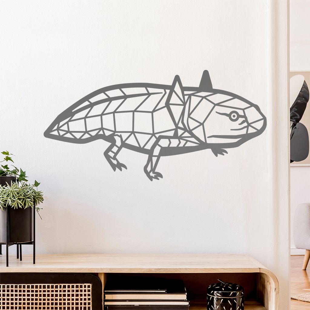 Axolotl Polygon Wandtattoo Wandaufkleber Wall Sticker - Dekoration, Küche, Wohnzimmer, Schlafzimmer, Badezimmer