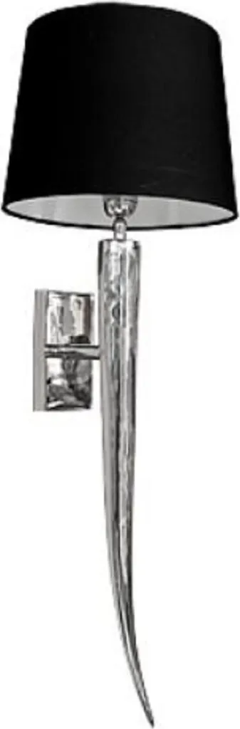 Applique Murale Fine 71 cm Argent et Noir - Éclairage Chic Gain de Place