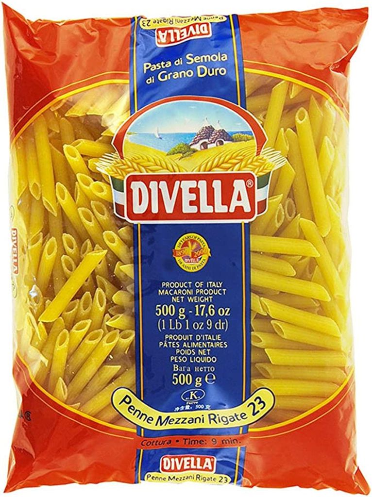 Pâtes Penne Rigate n°23, 500 g, marque Divella Image du produit 