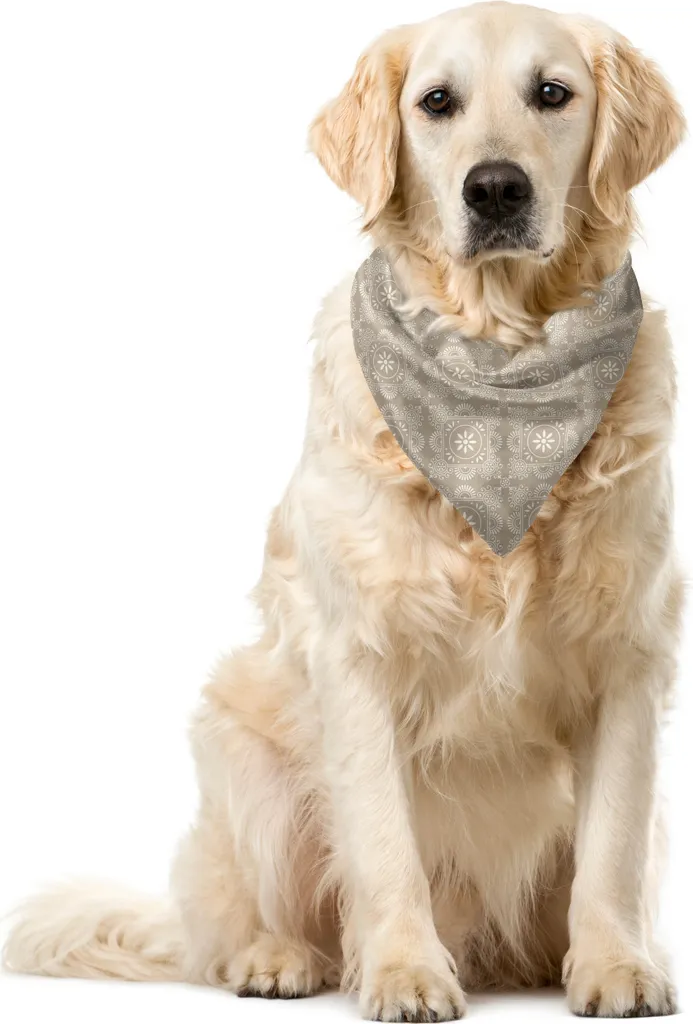 Idea Regalo: Bandana Pet ABAKUHAUS Vintage - Bianco e Floreale