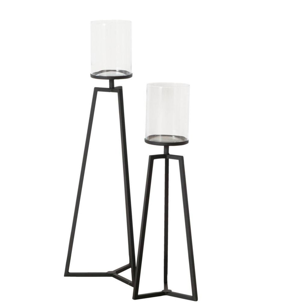 Bougeoir en verre sur support métallique COSA, 75-95 cm Image du produit 