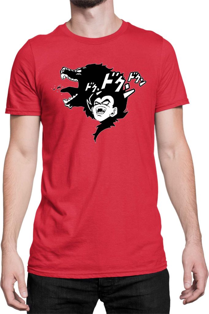Herren T-Shirt Dragon Anime Manga Ball Z Vegeta Beast 01, Man 2XL / Rot