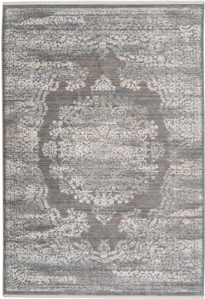 Qiyano Orientalischer Teppich für Schlafzimmer Pastell Vintage beige rot türkis, 80 x 150 cm