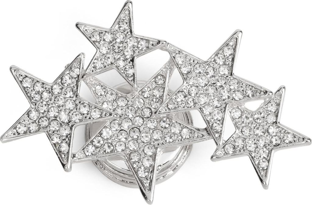 styleBREAKER Magnet Schmuck Anhänger mit versetzt angeordneten Strass besetzten Sternen für Schals, Tücher oder Ponchos, Brosche, Damen 05050061