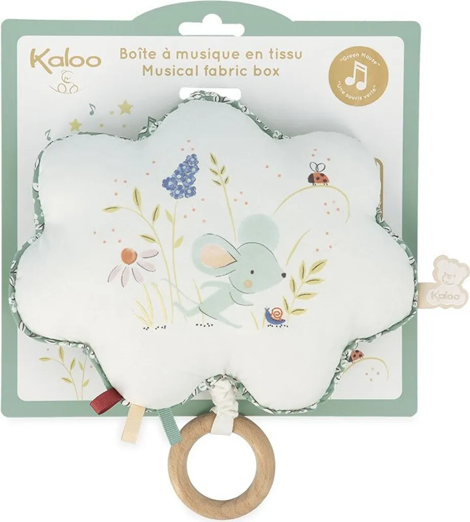 Jouet musical bébé Kaloo Souris verte pour calmer les pleurs du soir
