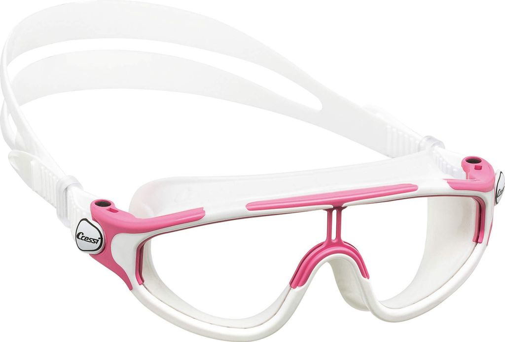 Cressi Schwimmbrille Schwimmzubehör Baloo Kinder 7 15 Jahre Rosa Weiß wasserdicht bequem