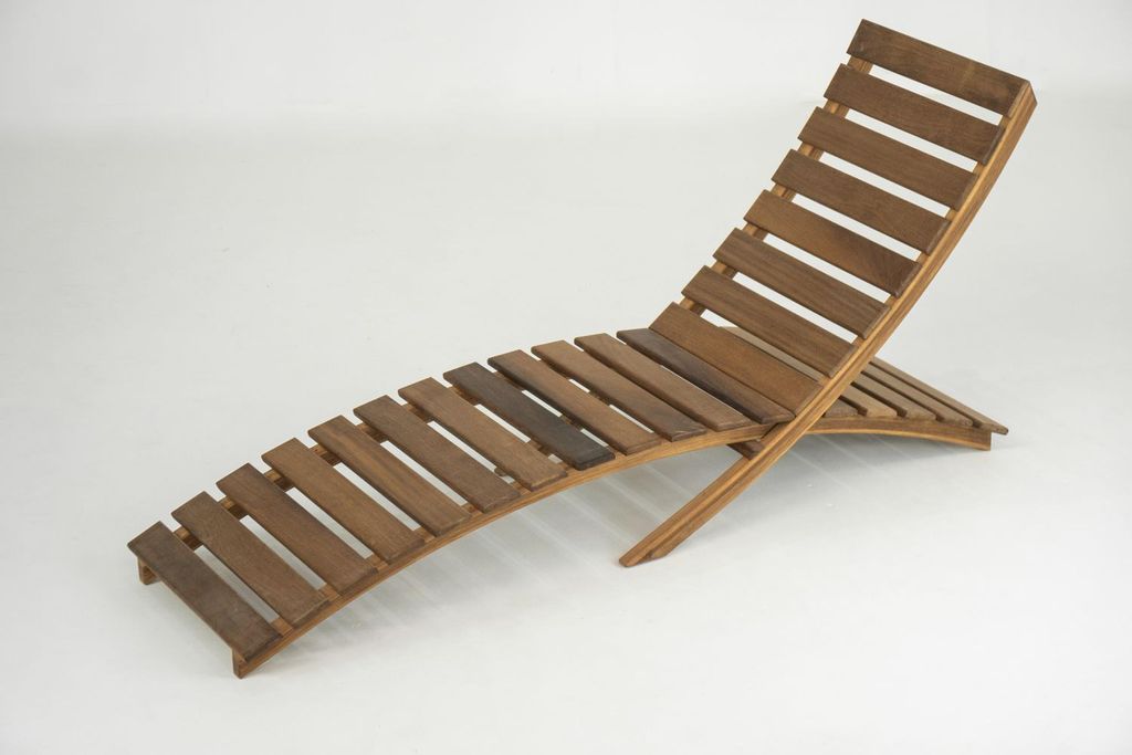 Weiße Chaiselongue Designer Gartenmöbel Liegestuhl Robustes Holzgestell