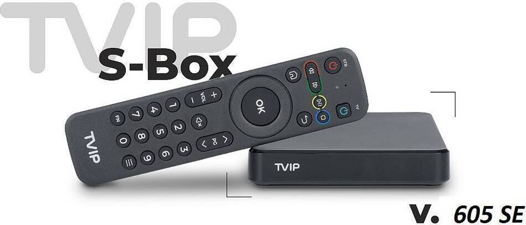 TVIP S-Box v.605 SE IPTV/OTT 4K UHD Media Player inkl. WLAN Produktbild 