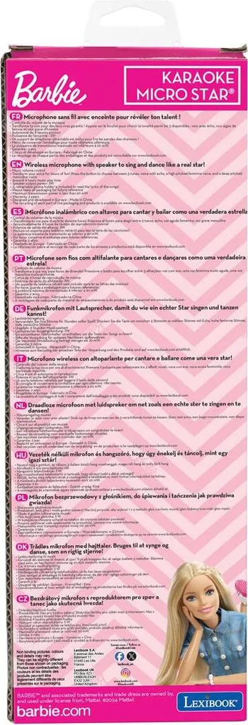 Microfono Barbie Wireless Bluetooth: Karaoke e Altoparlante 3W - 5