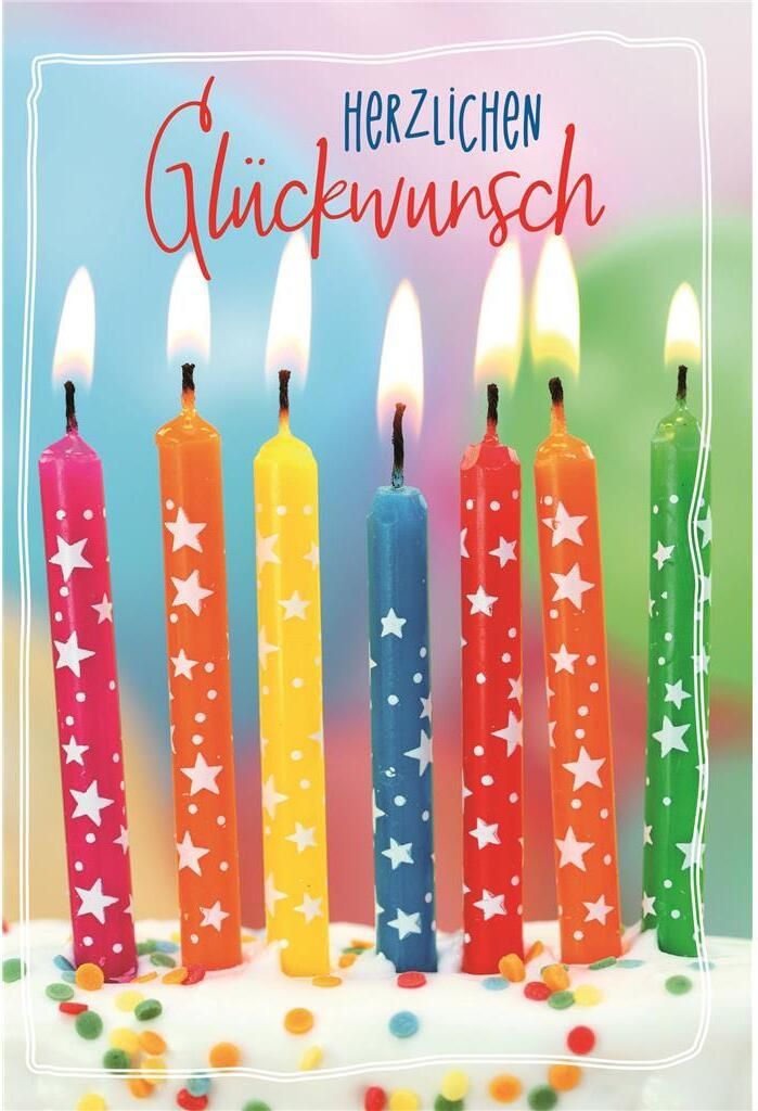 Geburtstag - Glückwunschkarte im Format 11,5 x 17 cm mit Umschlag