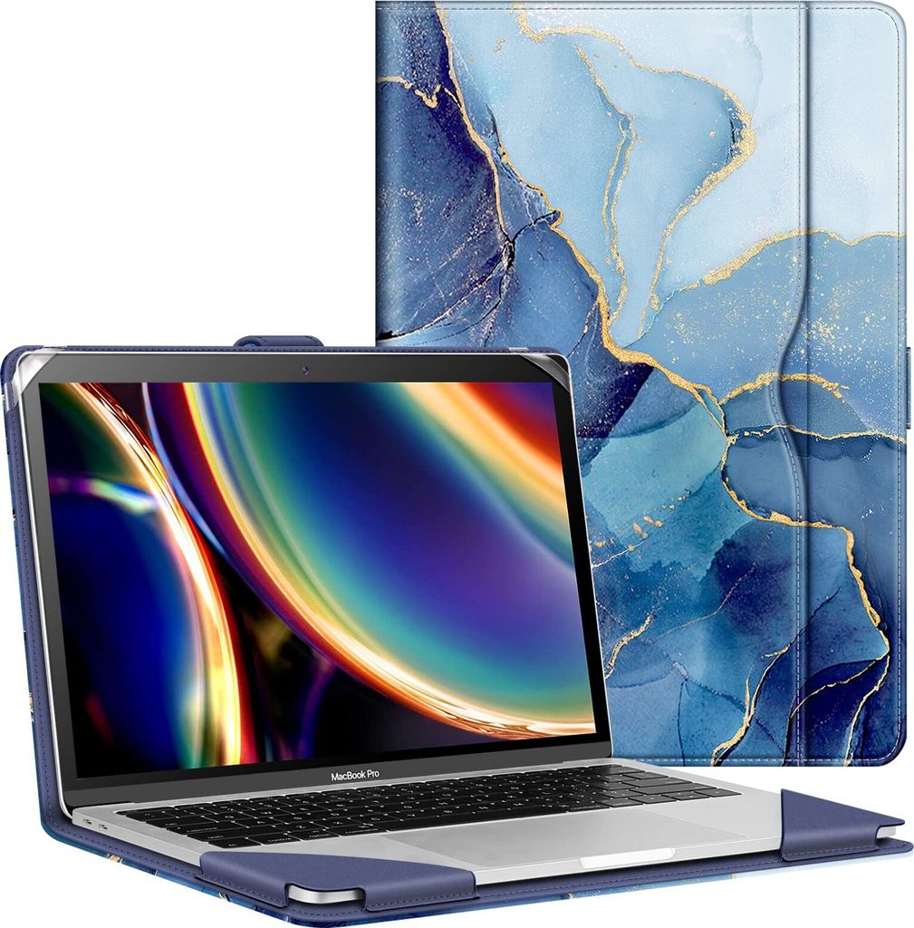 Fintie Hülle Kompatibel mit MacBook Air M3 M2 13.6 (2024-2022), MacBook Air M1 13 (2020-2018) und MacBook Pro M2 M1 13 (2022-2016), Folio Book Sch...