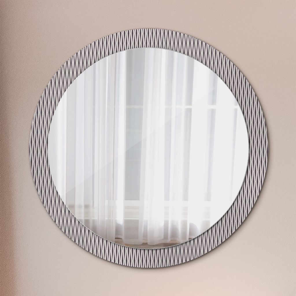 Spiegel - Mirror zum Wandspiegel Schlafzimmer – Schminkspiegel- geometrisch Punkte Muster- Ø90cm