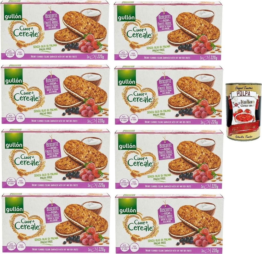 Gullon Cuor di Cereale Kekse mit Hafer und roten Früchten Produktbild 