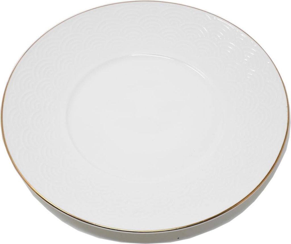Teller -Nippon- Porzellan 17cm weiss-gold