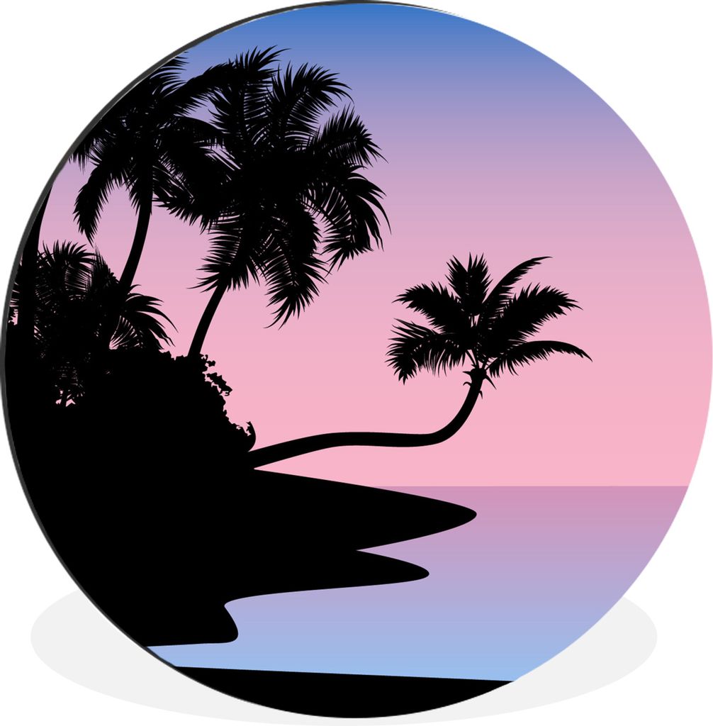 MuchoWow - Mauerkreis - Wandbilder - Runde Bild - Bild aus Aluminium - Schlafzimmer - Wohnzimmerdekoration - Wand Dekoration