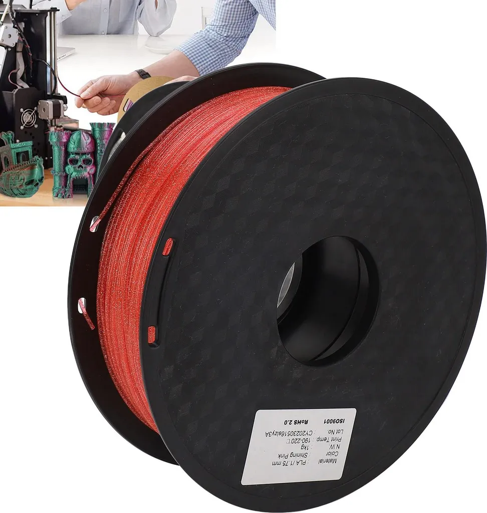 Consommable Impression 3D Filament PLA Rose Pailleté Haute Qualité - 11