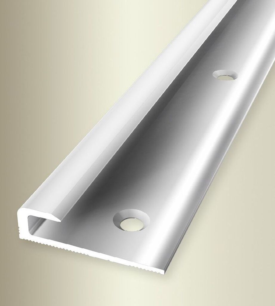 PROVISTON | Einfass- & Abschlussprofil | Aluminium | 30 x 8 x 2500 mm | | Aluminium Poliert | Einschubprofil | Abschlussleiste | Bodenprofil