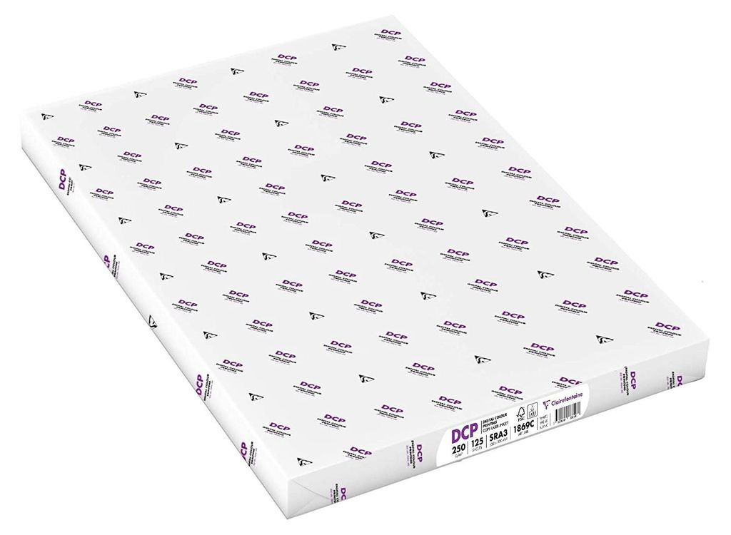 Clairefontaine - DCP-Präsentationspapier SRA3, 250 g, Packung mit 125 Blatt