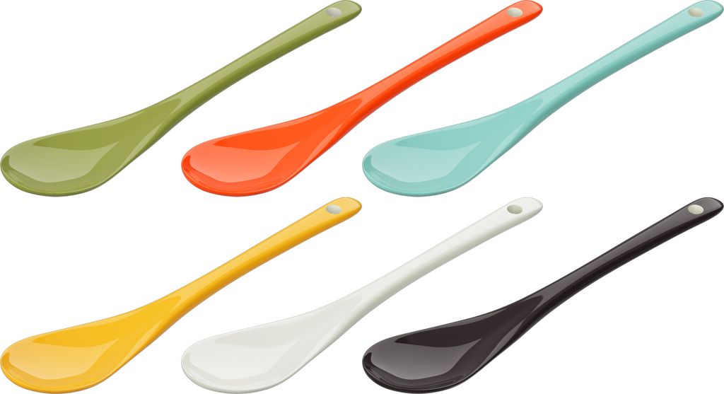 Eierlöffel Porzellan - bunte Porzellanlöffel