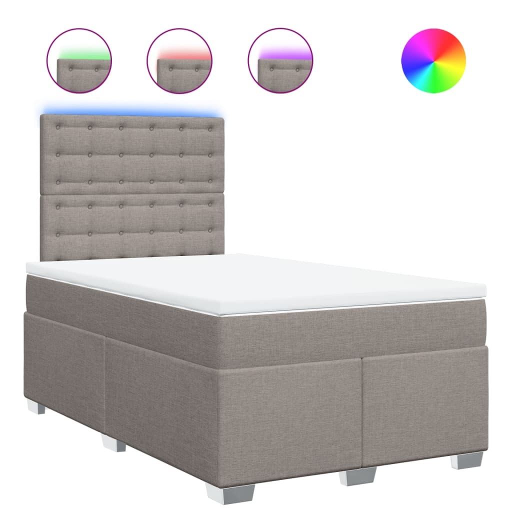 Stabli Möbel Boxspringbett mit Matratze Taupe 120x190cm Stoff - Klassische Betten Bettrahmen Neu design639285
