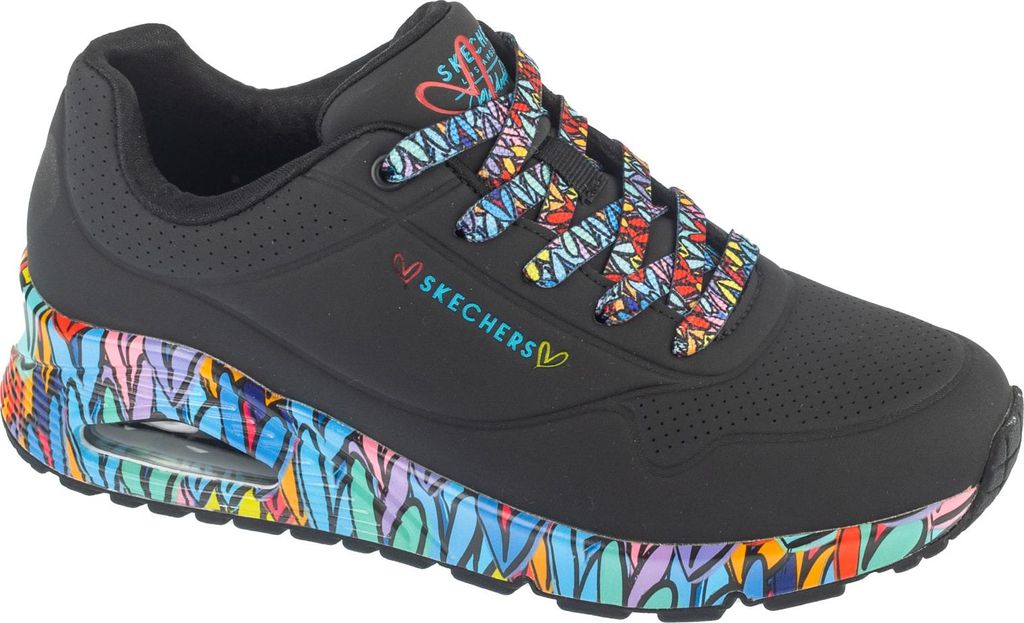 Skechers Uno Ravaged Love Schwarz BKMT Größe EU 40
