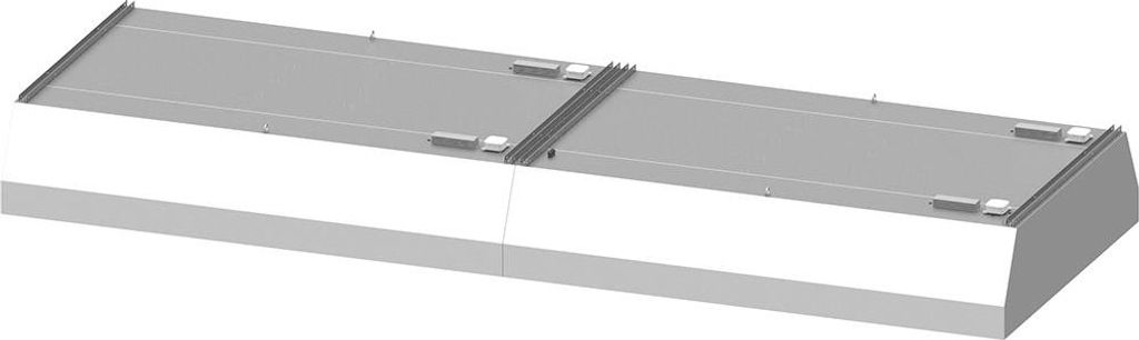 Deckenhaube "Basic Line", Trapezform 4600 mm x 1600 mm mit Flammschutzfilter Typ B