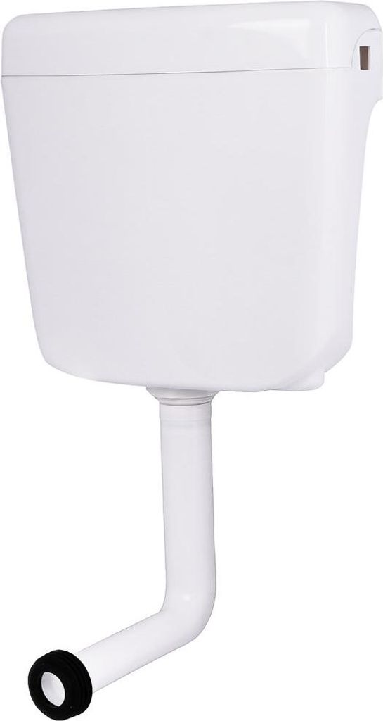 Aufputz-Spülkasten Weiß 9L – Start-Stopp-Funktion, leise mit bis zu 20 dB, 2 Anschlüsse links & rechts für Stand-WC, mit Montagematerial, PP-...
