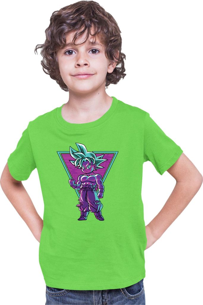 Kinder T-Shirt Dragon Anime Manga Ball Z Retro Goku, 12-13 Jahr - 152 / Lime
