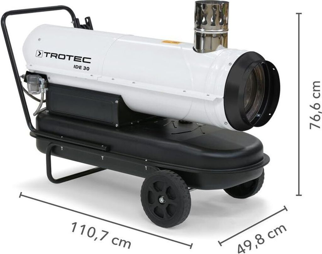 TROTEC Ölheizgebläse Heizkanone IDE 30 Ölheizer Ölbeheizung Produktbild 3