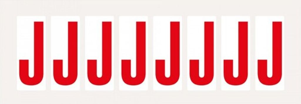 Dreifke Aufkleber I Buchstabe J, weiß/rot, Folie, Schrifthöhe 50mm, 22x57mm,...