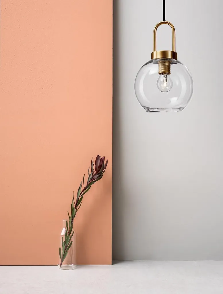 Lampada a Sospensione Irvine Nova Luce Oro Vetro Trasparente 9241170