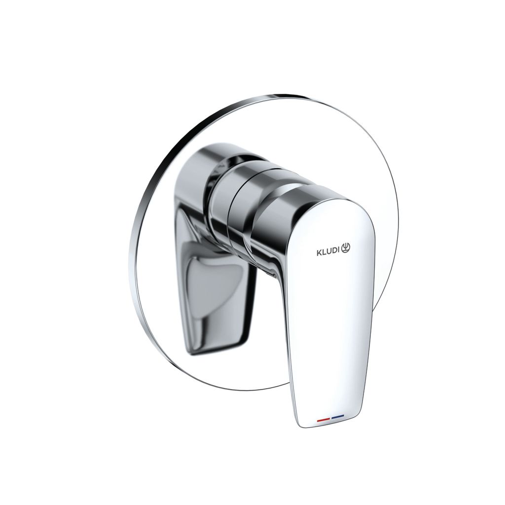 KLUDI PURE&SOLID Unterputz-Brause-Einhandmischer, Wandmontage, 28 l/min, chrom, 347550575