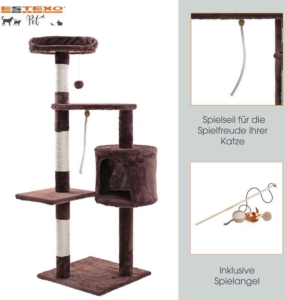 Kratzbaum Katzenbaum Katzenkratzbaum 112 cm Kletterbaum Produktbild 4