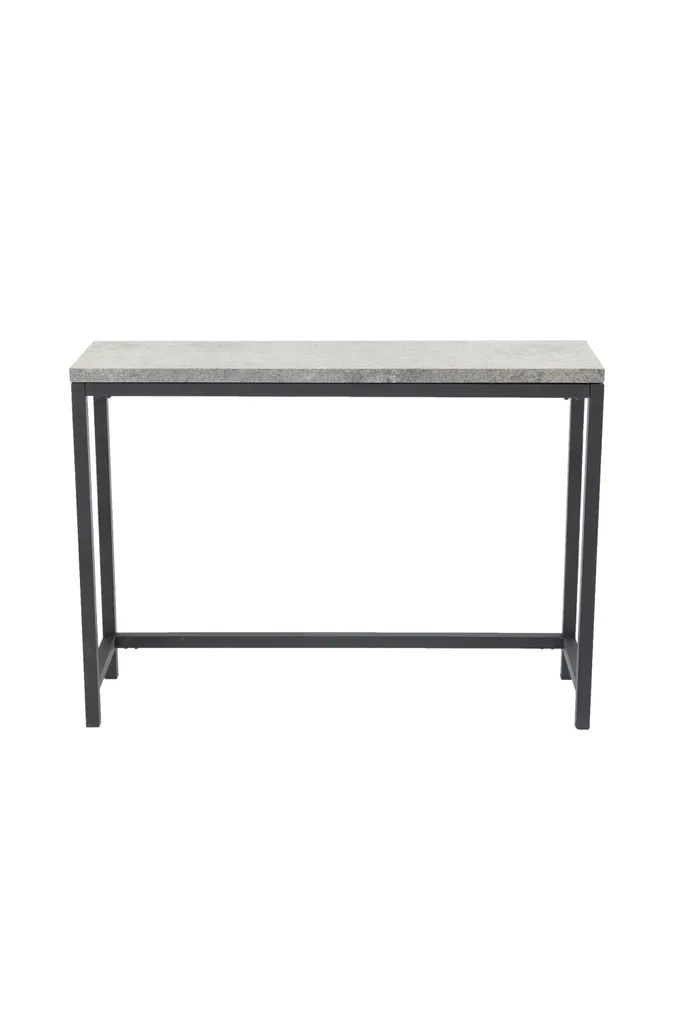 Console d'entrée 30 cm de profondeur table d'appoint noire et béton