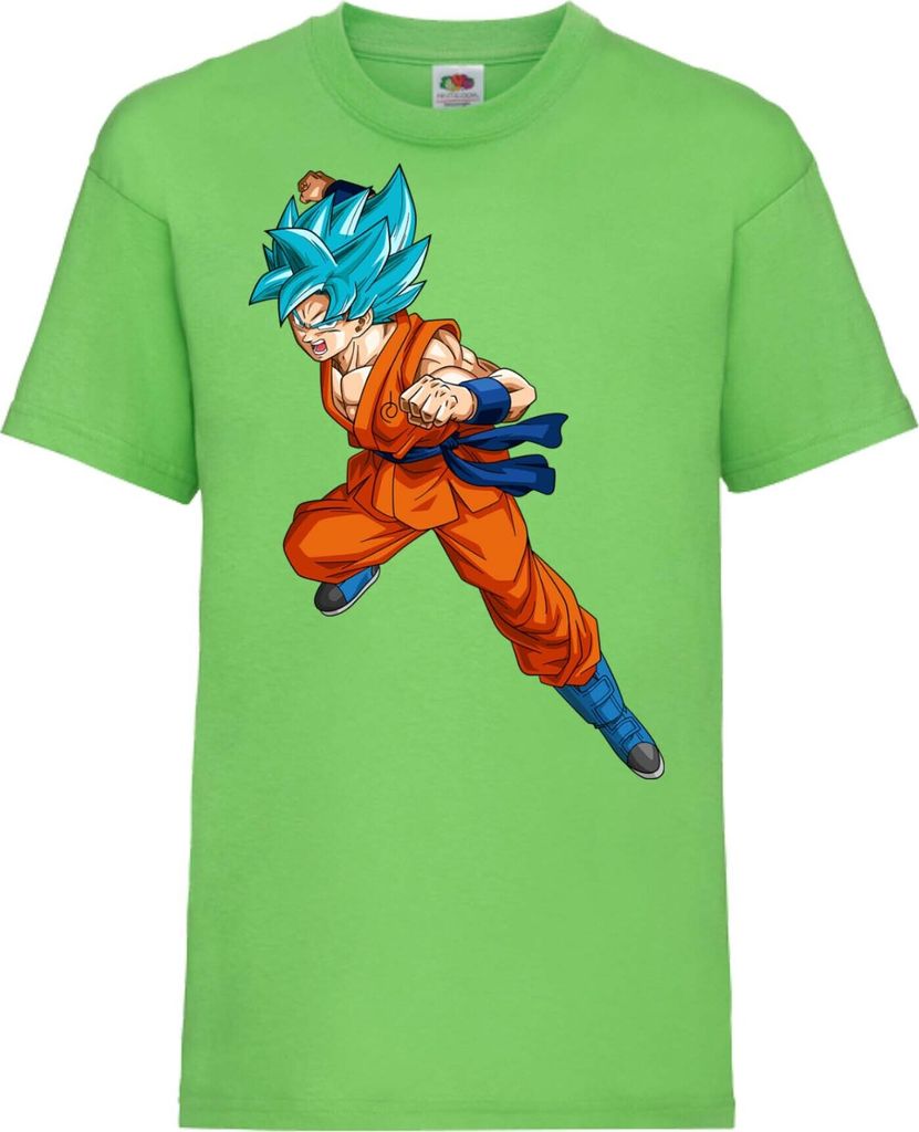 Kinder T-Shirt Dragon Anime Manga Ball Z 11 Ssj, 5-6 Jahr - 116 / Lime