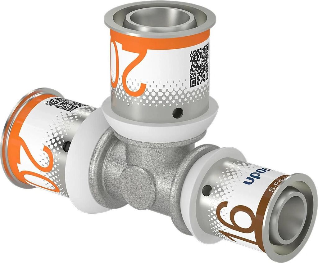 UPONOR S-Press PLUS T-Stück, reduziert, 20, 20, 16, 1 Stk.