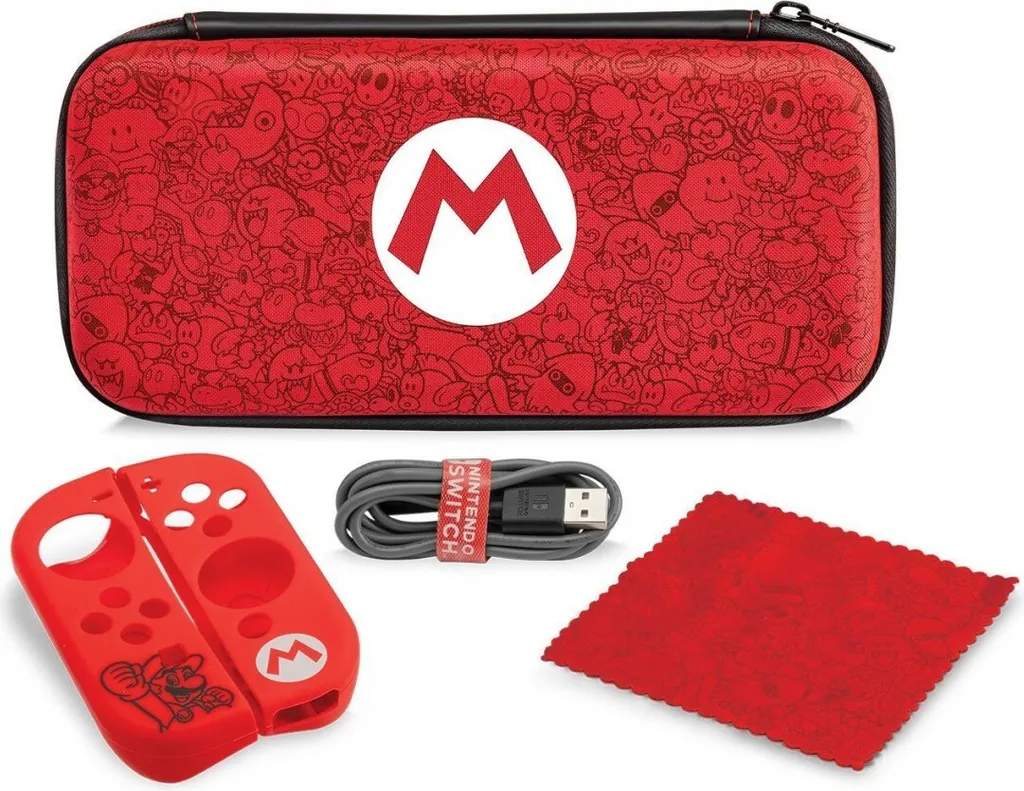 PDP Starter Kit Mario Remix Edition Nintendo Switch - Custodia e Accessori