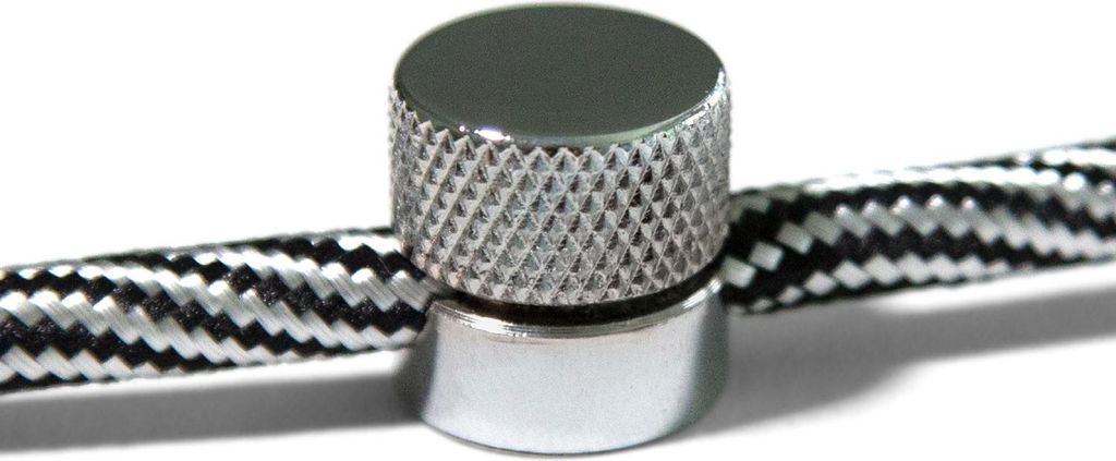 Creative Cables Sare Wandbefestigung Metallkabelverschraubung Für Textilkabel 2 Stücke Silber Silber One Size