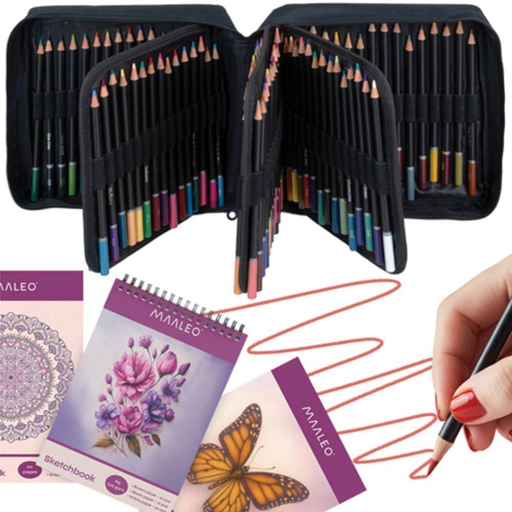 Künstler-Malset XXL – Acrylfarben, Leinwände, Pinsel und Aluminiumstaffelei