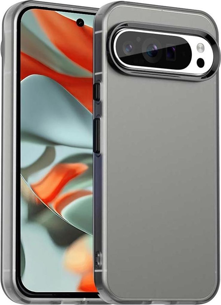Hülle für Google Pixel 9 Pro XL - Phonesta HardFrost Semi-Transparent Back Cover - Mattschwarz
