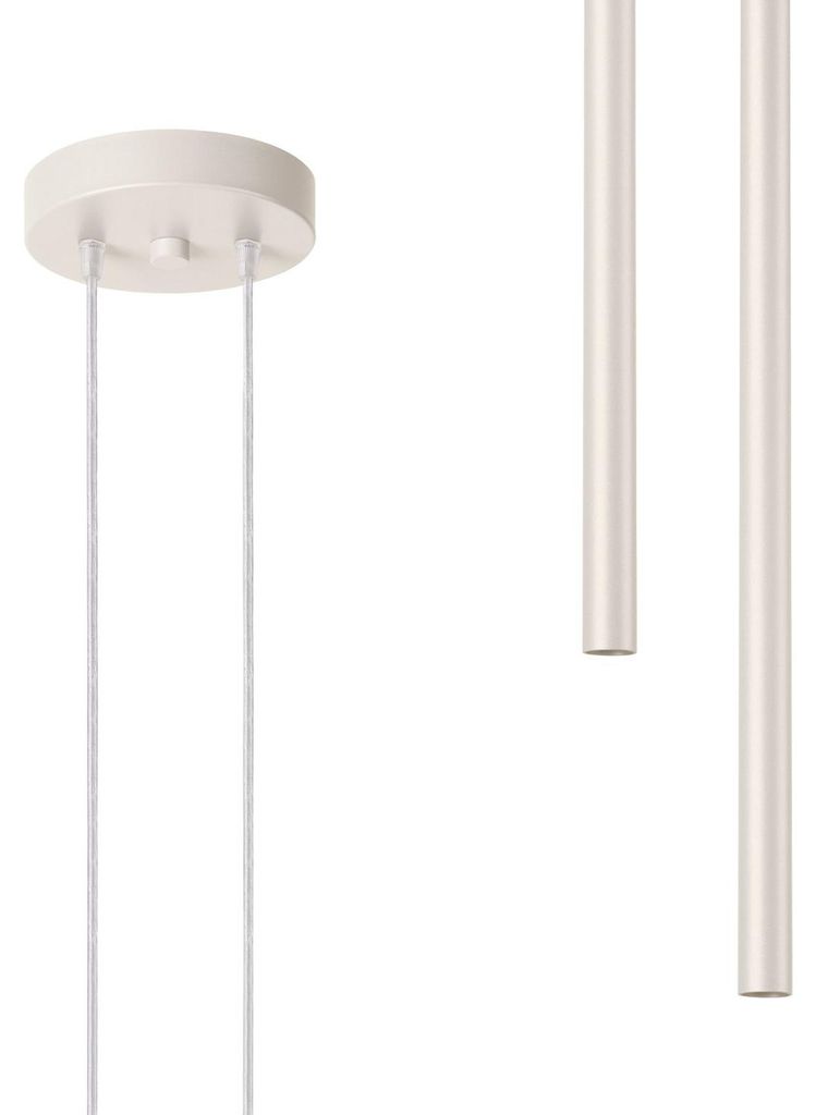 Pendelleuchte Metall G9 15 cm breit H: max. 104 cm Beige 2-flammig Modern Hängelampe