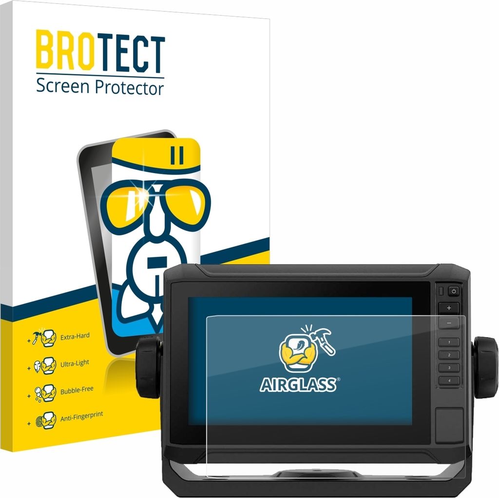 BROTECT Schutzglas für Garmin ECHOMAP UHD2 7" Touchscreen Schutzfolie Panzer Folie Glas Display Schutz klar