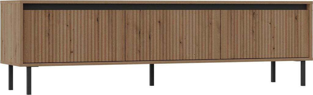Selsey Osaka - TV-Möbel mit 3 Schubladen, Eichenholzoptik Evoke, 179 cm