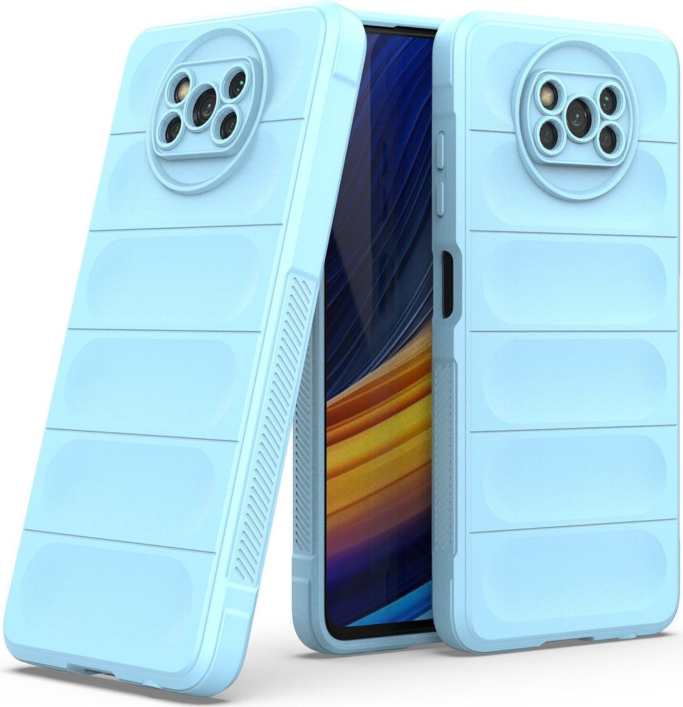 Xiaomi Poco X3 Hülle, Weich TPU Silikon Stossfest Anti-rutsch Schutzhülle für Xiaomi Poco X3 NFC / X3 Pro Blau