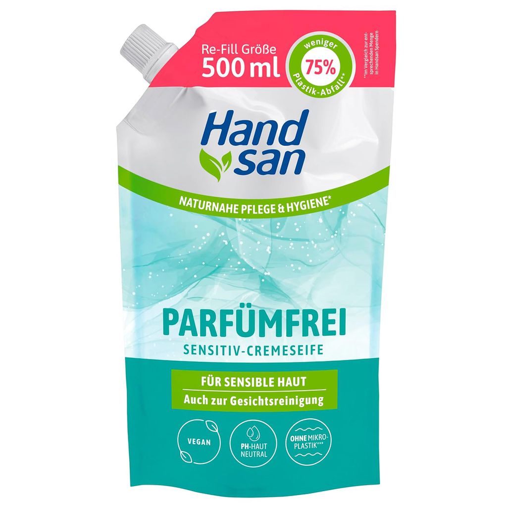 Crema di sapone Handsan Sensitive Ricarica 500 ml Immagine del prodotto 